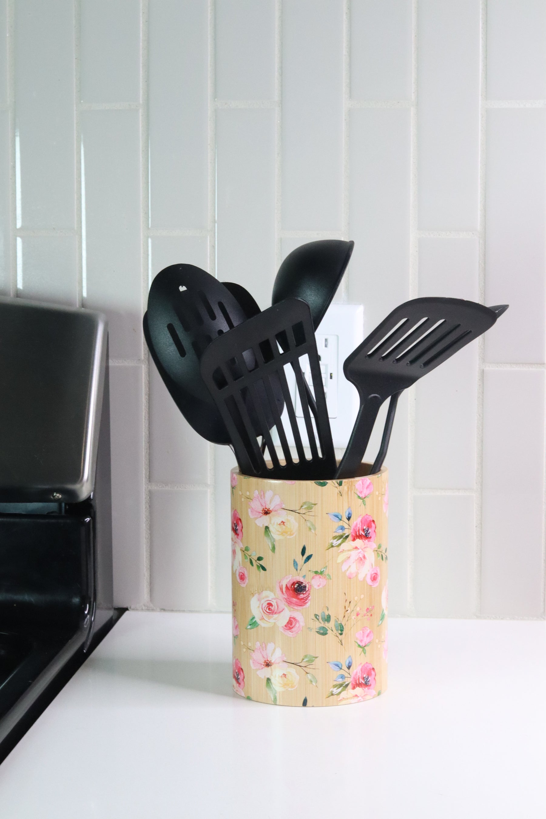 Floral Utensil Holder