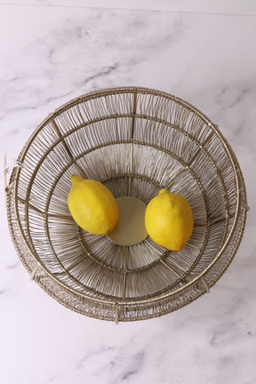 Gold/Bronze Wire Fruit Bowl