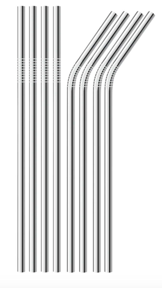Stainless Steel Straws (8 Pack Mixed)