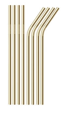 Stainless Steel Straws (8 Pack Mixed)